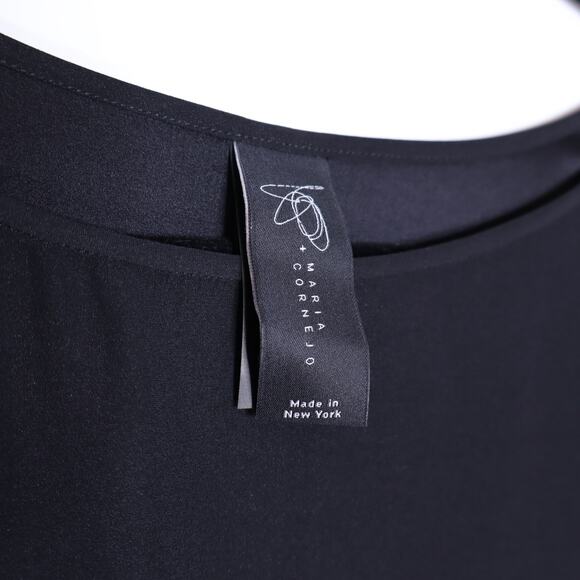 ZERO + MARIA CORNEJO Silk Lightweight Maxi Dress Black Lightweight Women's 14 - Picture 7 of 8